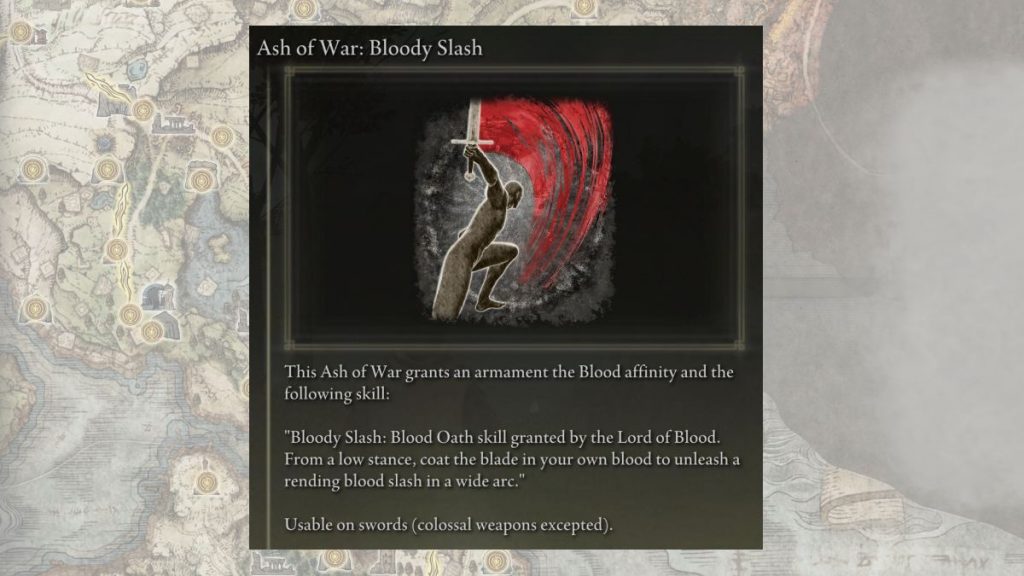 Bloody Slash Ash of War Elden Ring