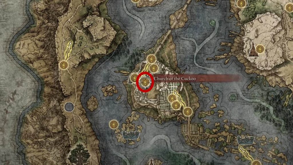 Elden Ring Azur's Glintstone Staff Location Map