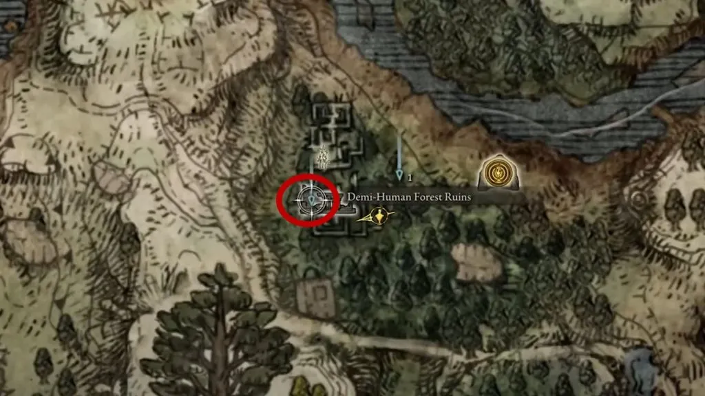 Elden Ring Demi-Human Queen's Staff Location Map