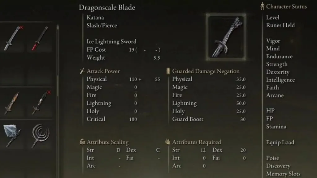 Elden Ring Dragonscale Blade