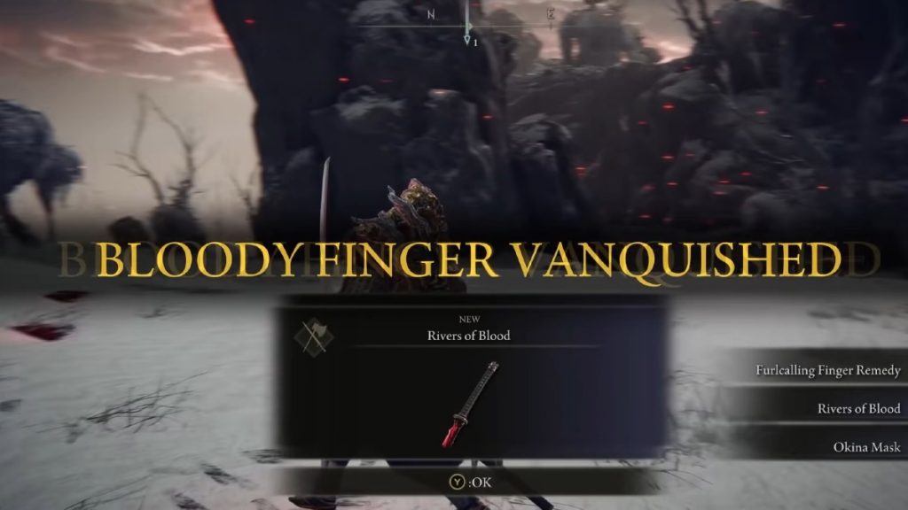 Elden Ring Rivers of Blood Katana Bloody Finger