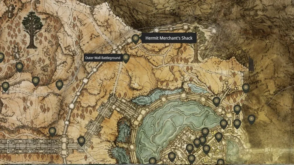 Hermit Merchant's Shack Elden Ring Location