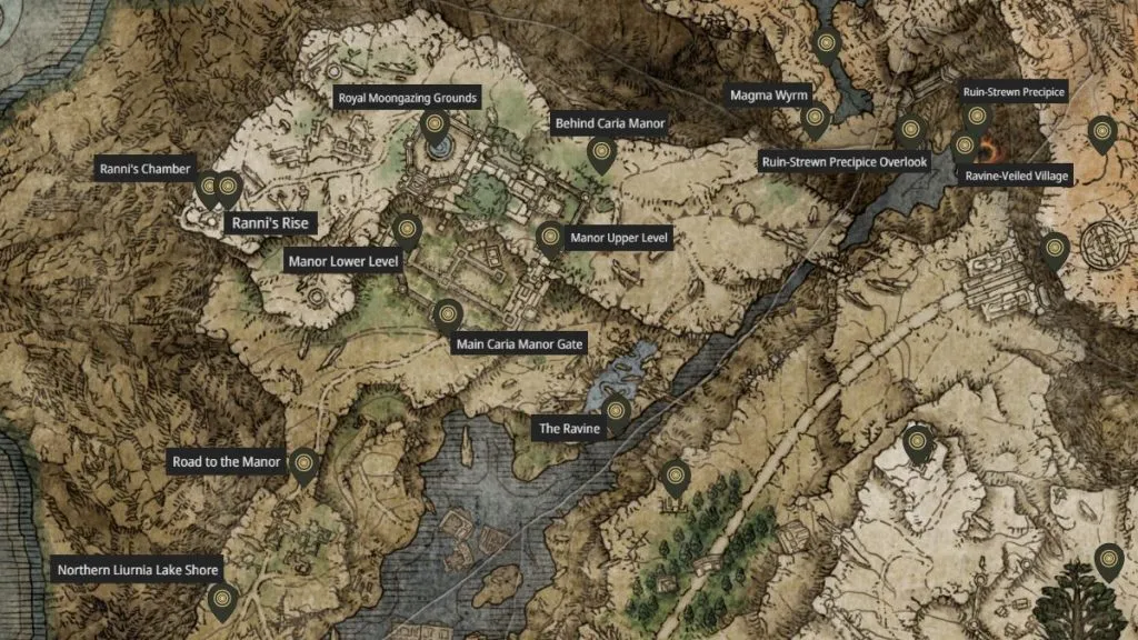 Liurnia of the Lakes West Map 3