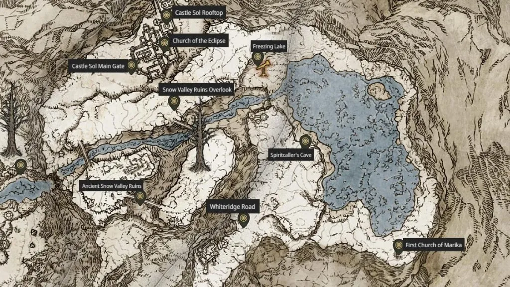 Mountaintops of the Giants North Map 1 Elden Ring Map