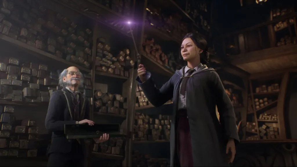 Ollivanders wand shop hogwarts legacy choose your wand