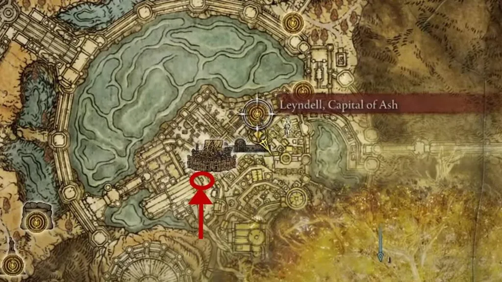 Leyndell Somber Ancient Dragon Smithing Stone Map