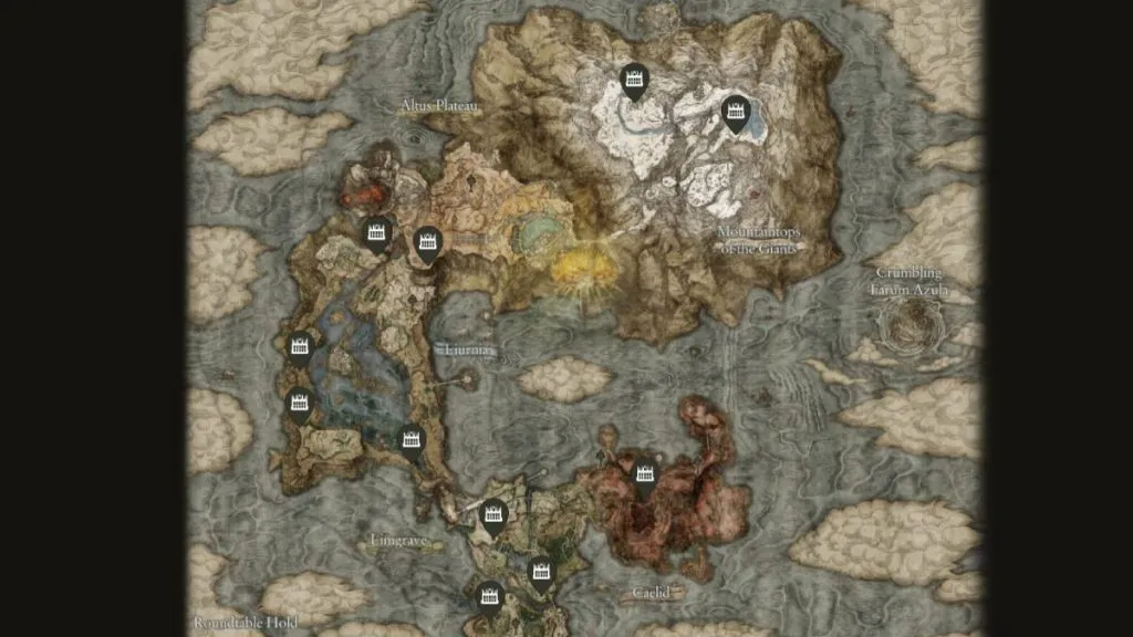 Elden Ring Evergaol Map