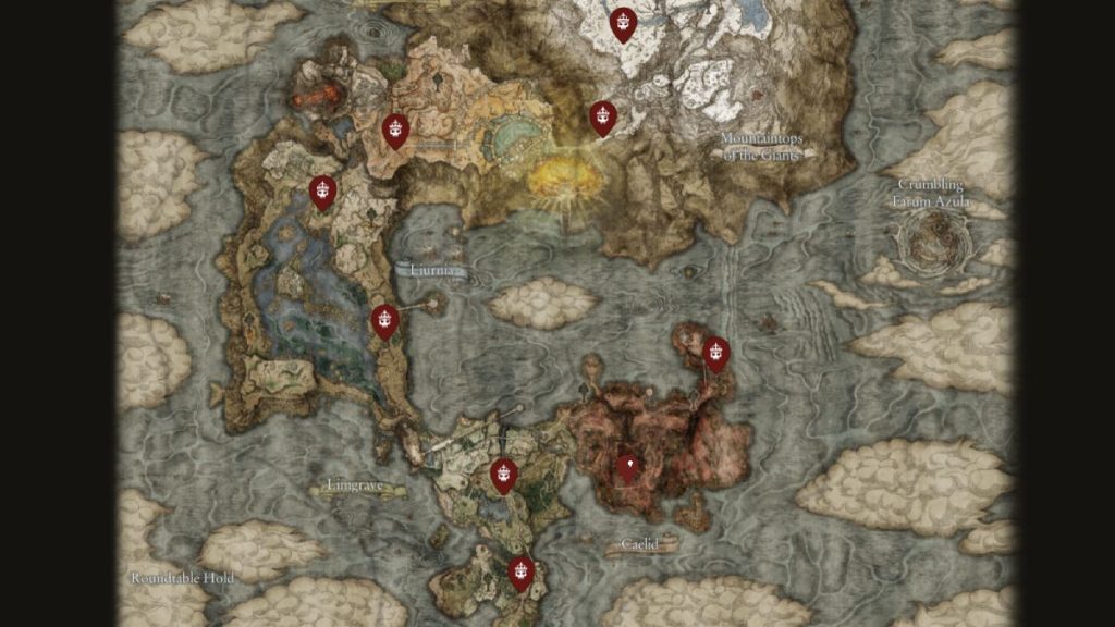 Elden Ring Night's Cavalry Map