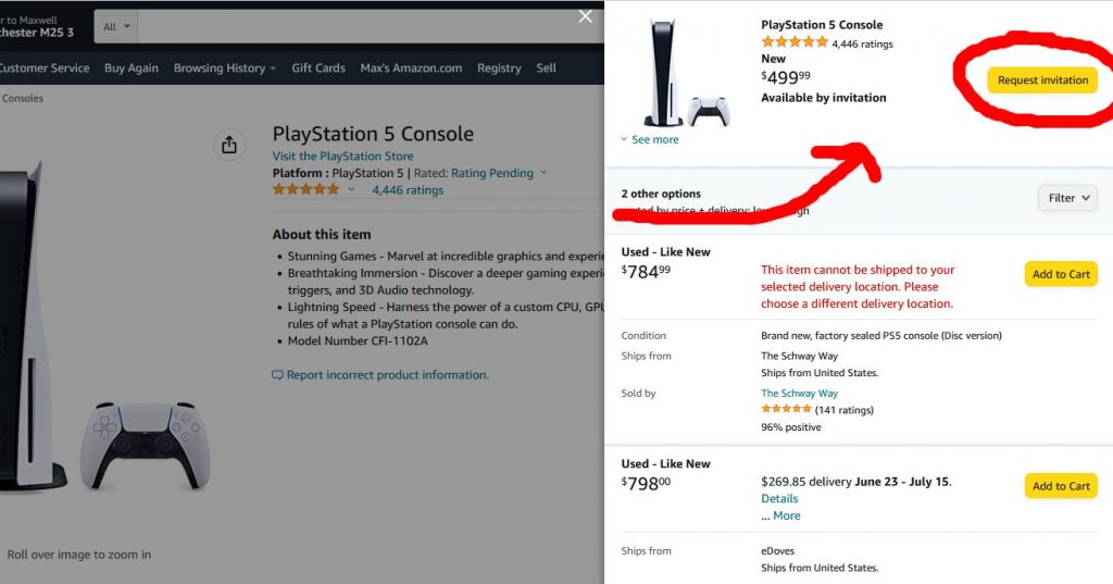 How to Get an Invite to Amazon PS5 Restock