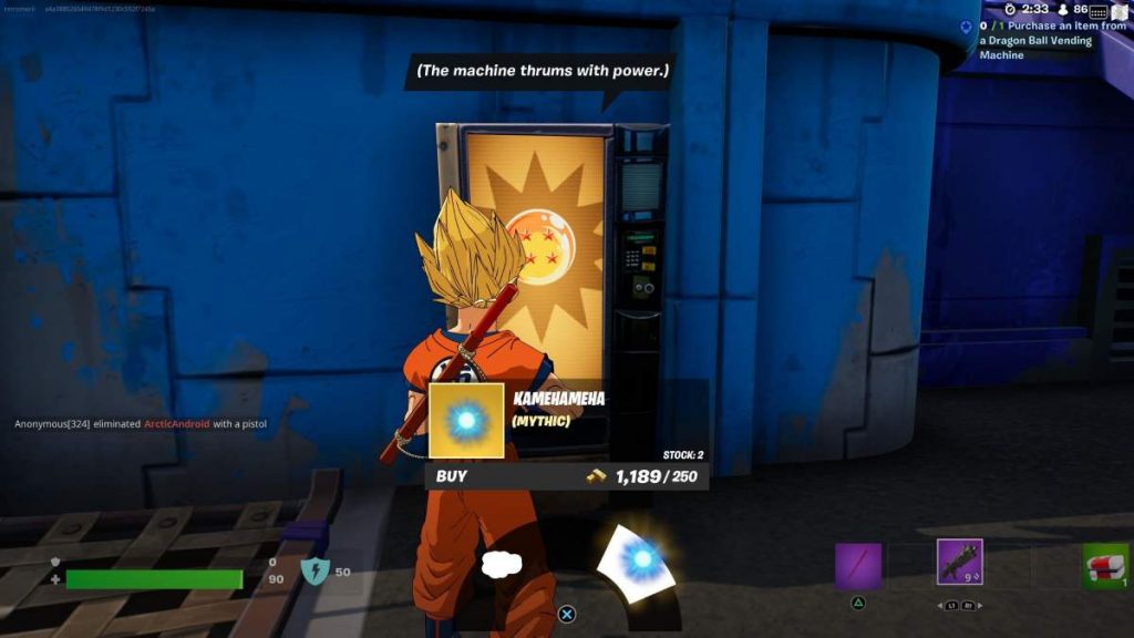 Dragon Ball Vending Machine Kamehameha