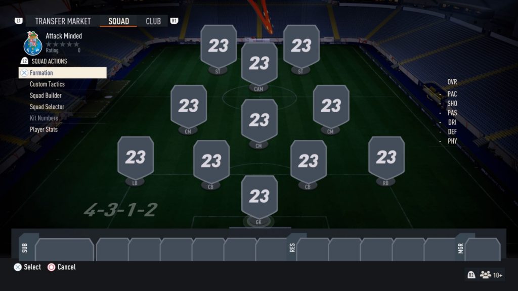 4312 FIFA 23 FUT Formation