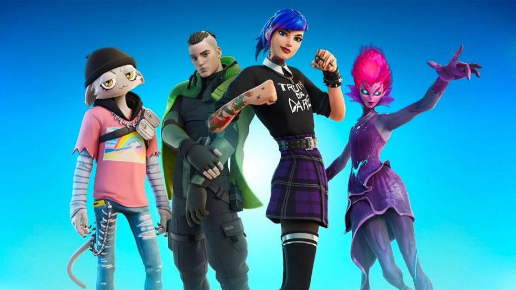 the skins Meow Skulls, Twyn and The Herald from Fortnite Chapter 3 Season 4 Battle Pass