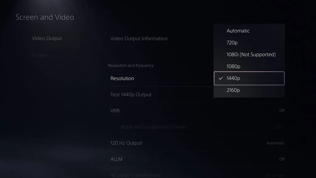 How to Change Resolution to 1440p on PS5