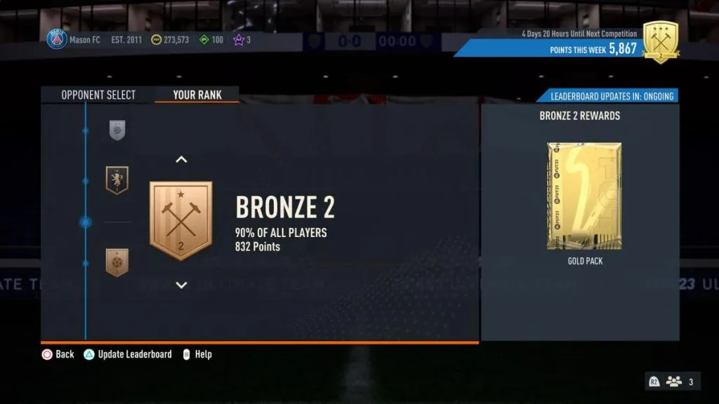 Squad Battles Rewards Bronze 2
