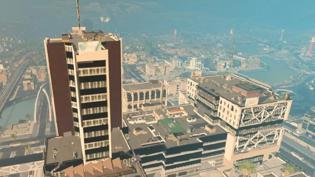 MW2's returning Highrise map, seen on the rooftops of Al Mazrah City