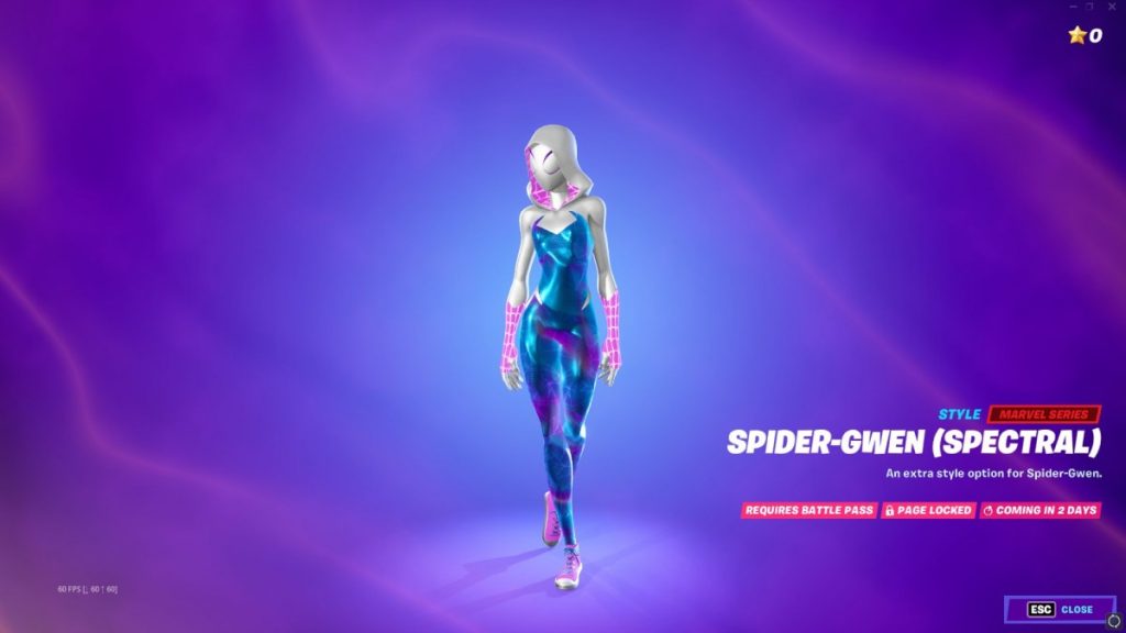the Spider-Gwen Spectral Super Style in Fortnite