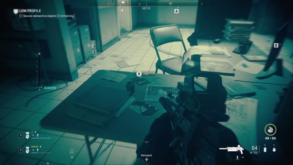 the location of Intel Fragment 4 in the Spec Ops mission Low Profile