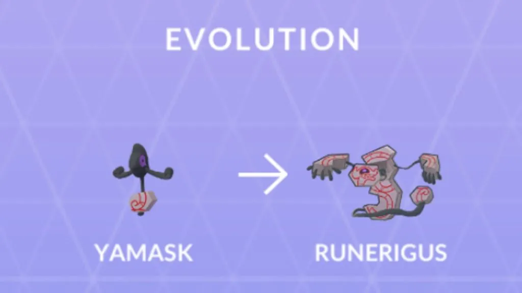 Pokemon GO Yamask Runerigus Evolution
