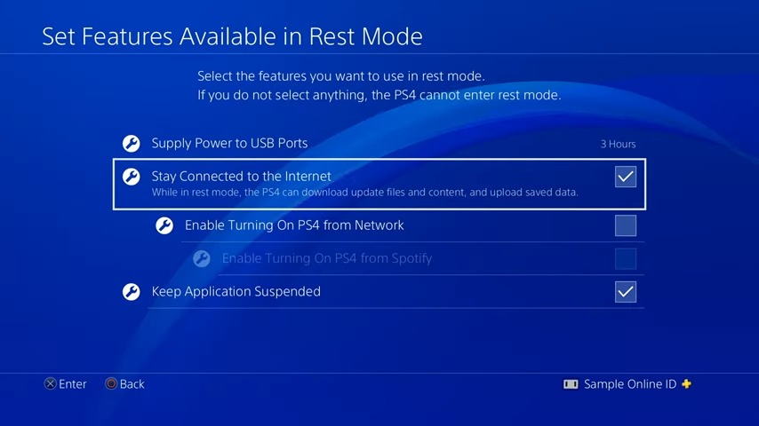 the automatic downloads instructions for PS4