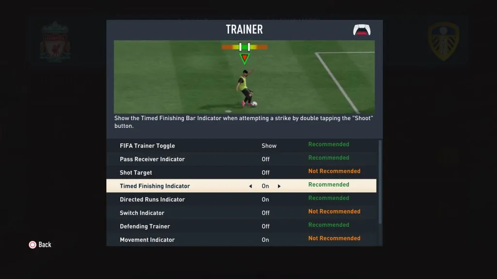 Timed Finishing Trainer FIFA 23