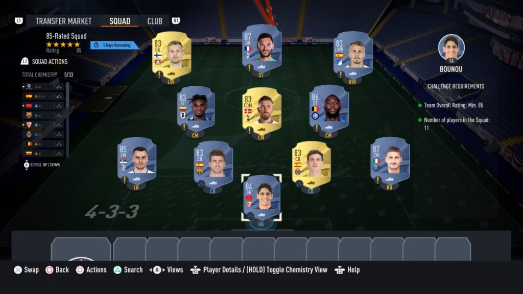 FIFA 23 85 Squad for SBC