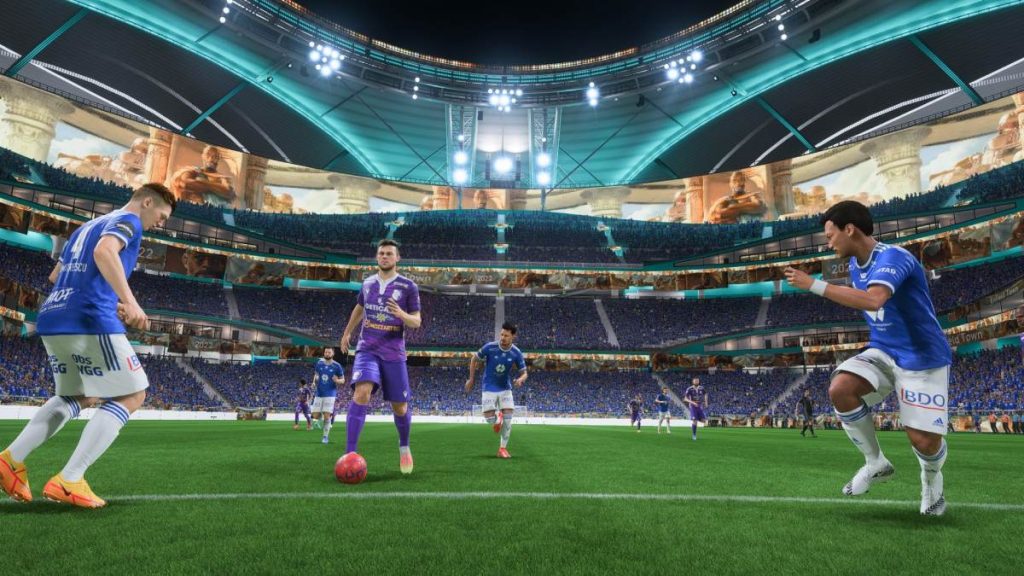 Player running at goal in FIFA 23