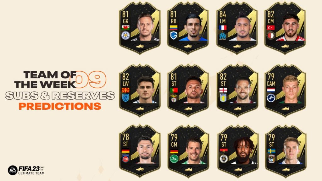 FIFA 23 TOTW 9 Subs and Reserves Predictions