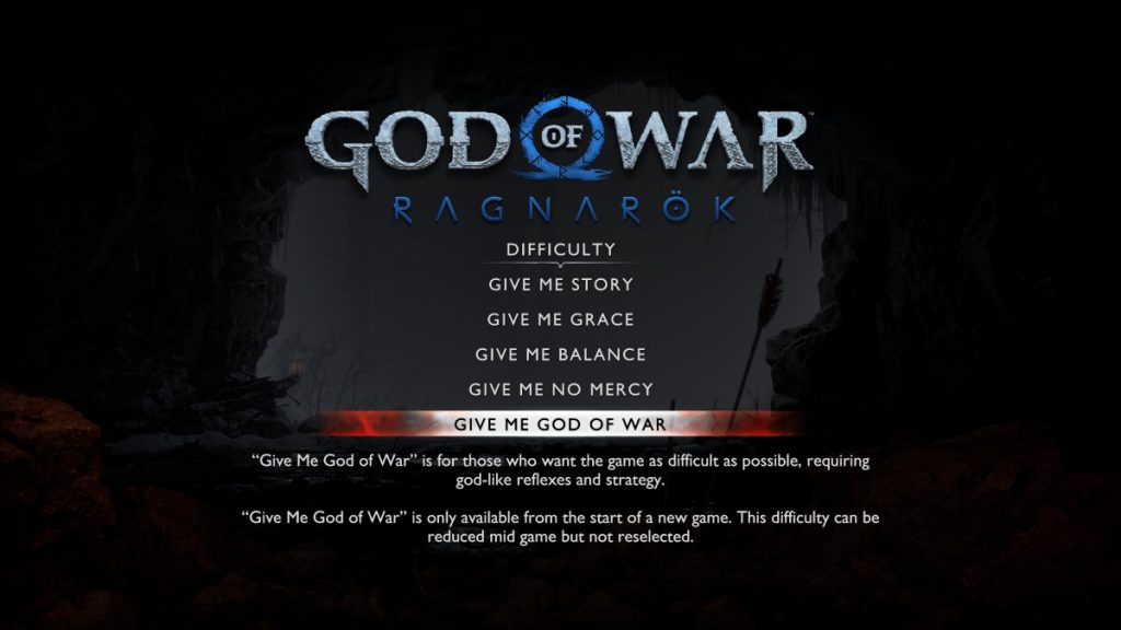 God of War Ragnarok Give me God of War Difficulty