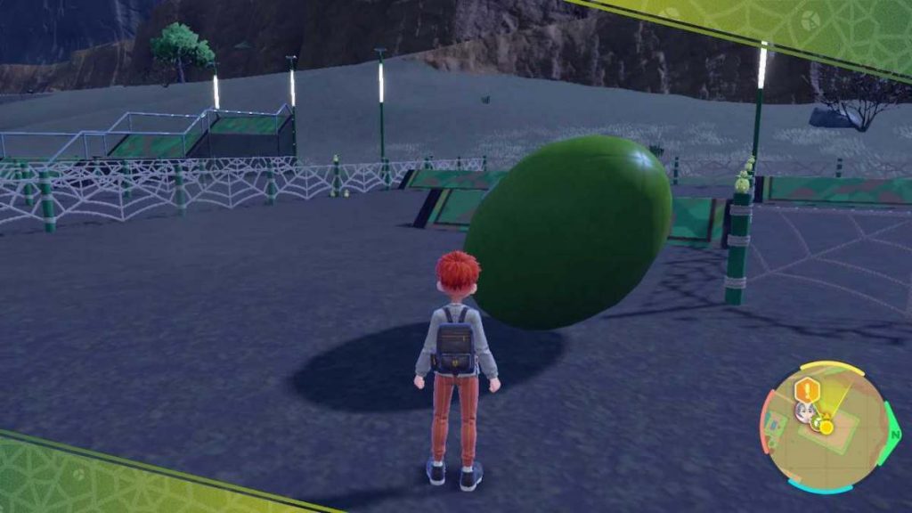 the player rolling a giant olive for the Cortondo Gym Test