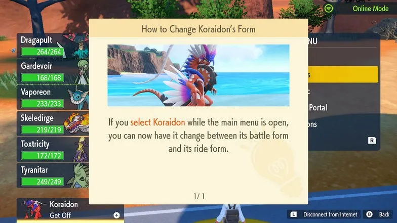 How to Change Koraidon Miraidon Battle Form