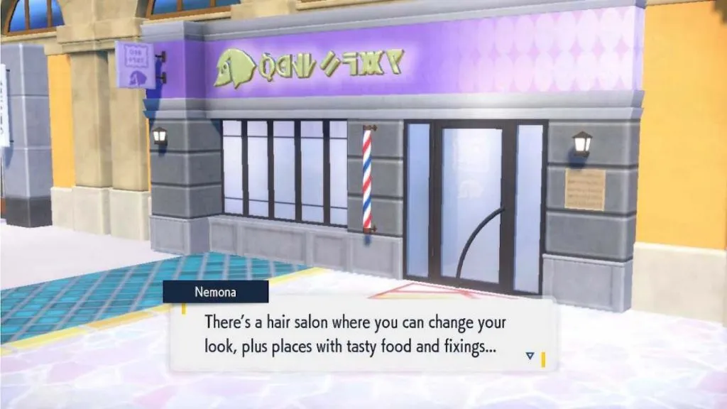 the hair salon in Pokemon Scarlet & Violet