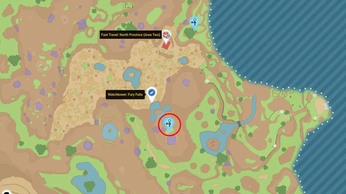 Pokemon Scarlet and Violet Blue Stake 8 Location Map