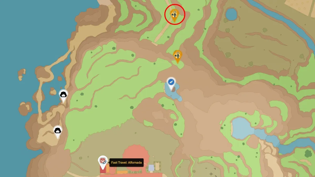 Pokemon Scarlet and Violet Yellow Stake 8 Location Map