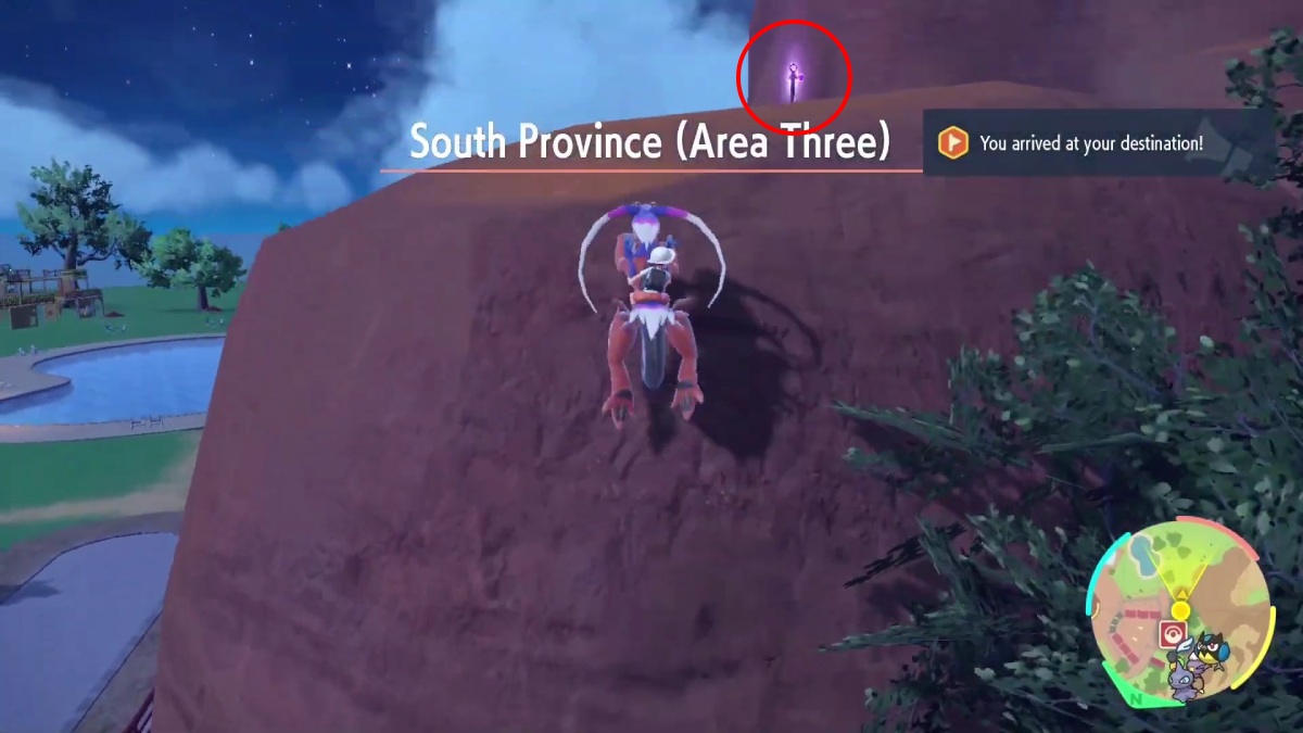 Purple Stake 1 Location In-Game Pokemon Scarlet and Violet
