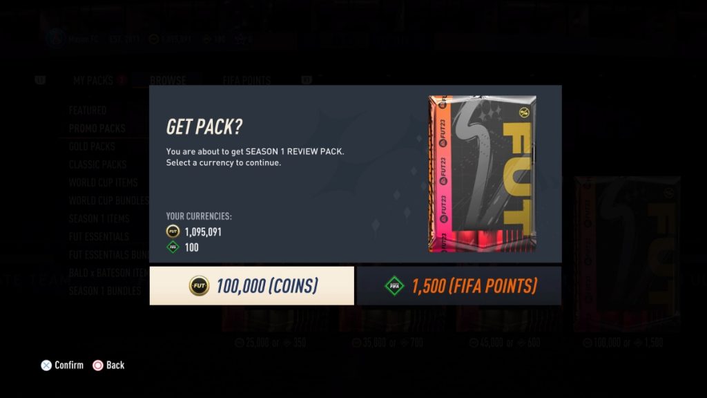 FIFA 23 Season 1 Review Pack Price