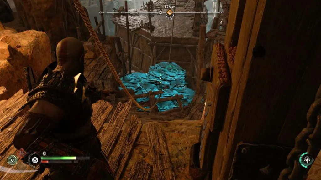 the first step of the third mine puzzle in god of war ragnarok