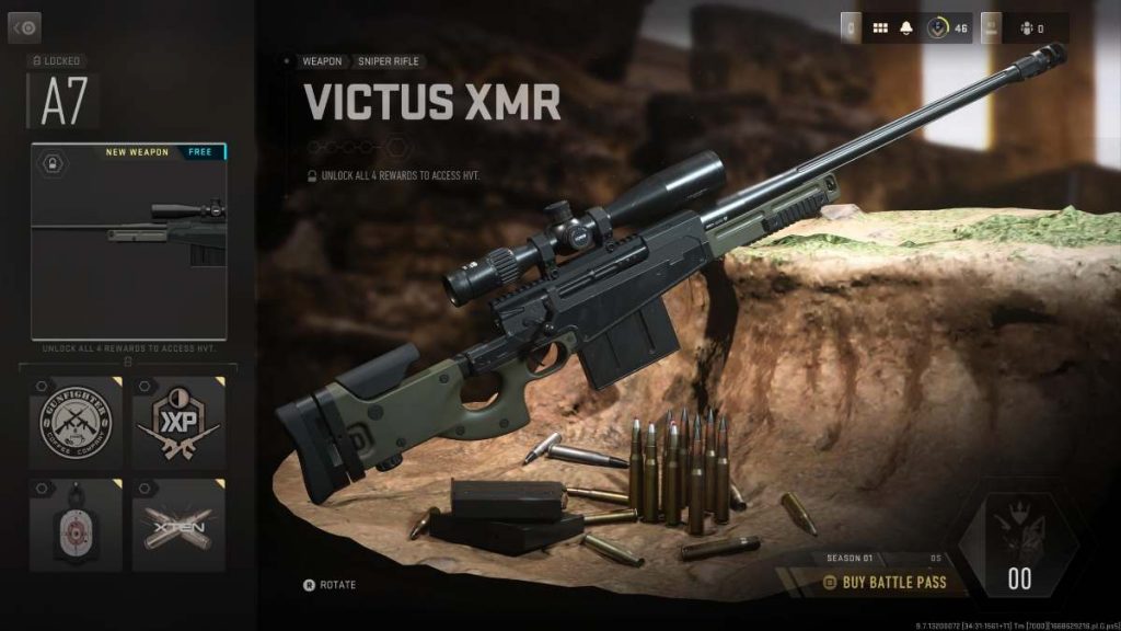 the Victus XMR sniper rifle in MW2