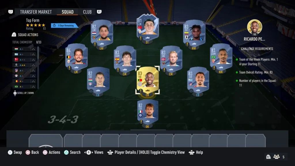 FIFA 23 87+ Icon SBC Squad 1