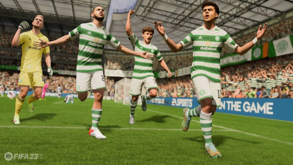 FIFA 23 Celtic Players Celebrating