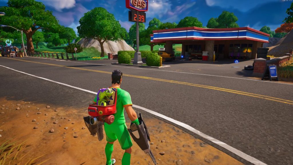 Gas Station at Frenzy Fields in Fortnite