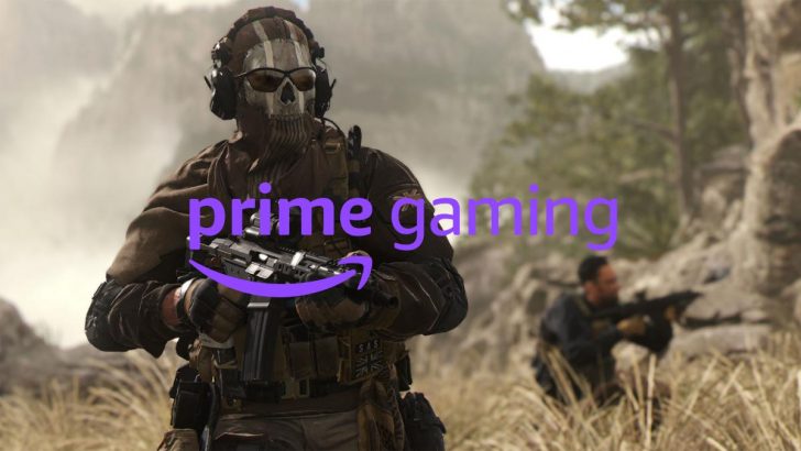Ghost from MW2 & Warzone 2 with the Prime Gaming logo over him