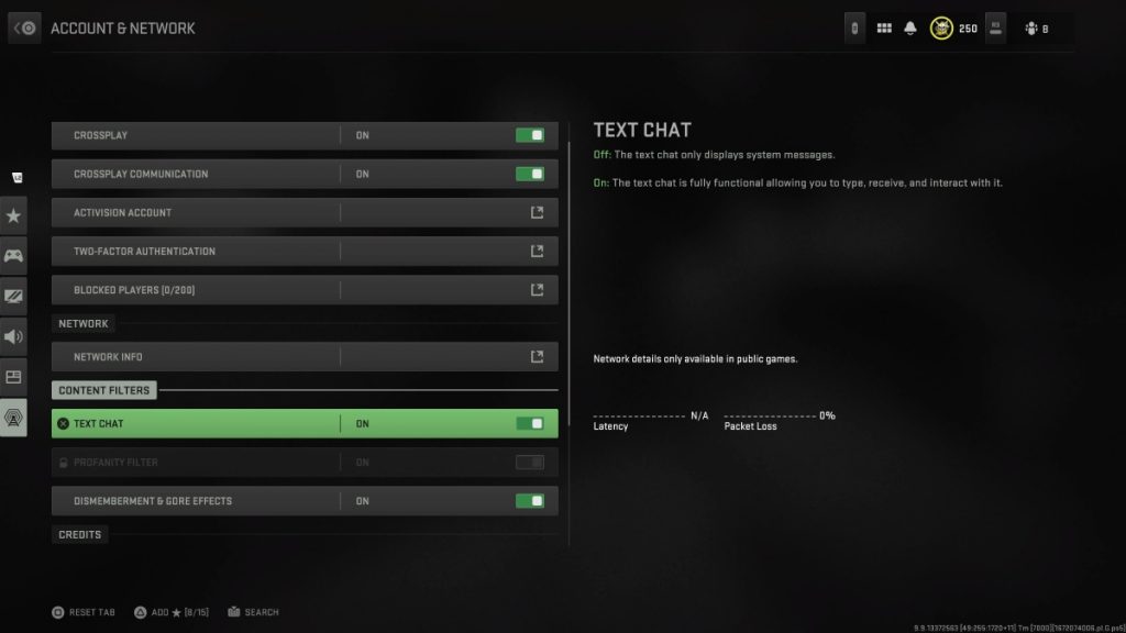Warzone 2 text chat setting