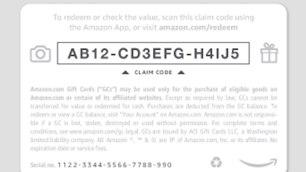 Claim Code Amazon