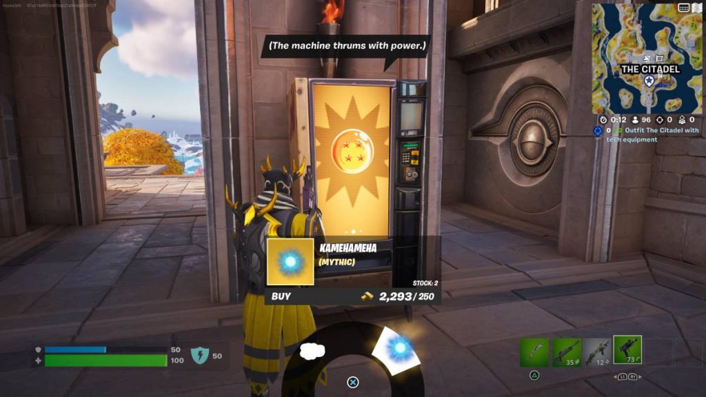 The Dragon Ball Vending Machines in Fortnite