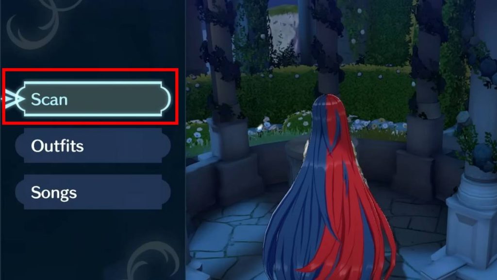 selecting the Scan option at the amiibo gazebo in Fire Emblem Engage