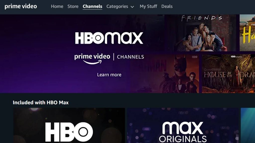 HBO Max trial on Amazon Prime