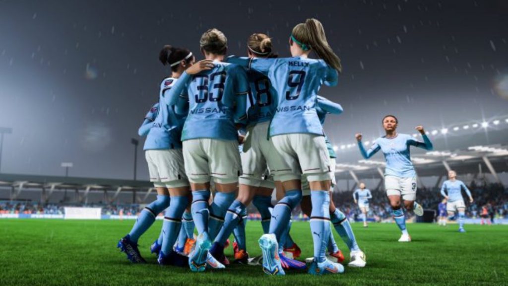 FIFA 23 Man City Women celebrating