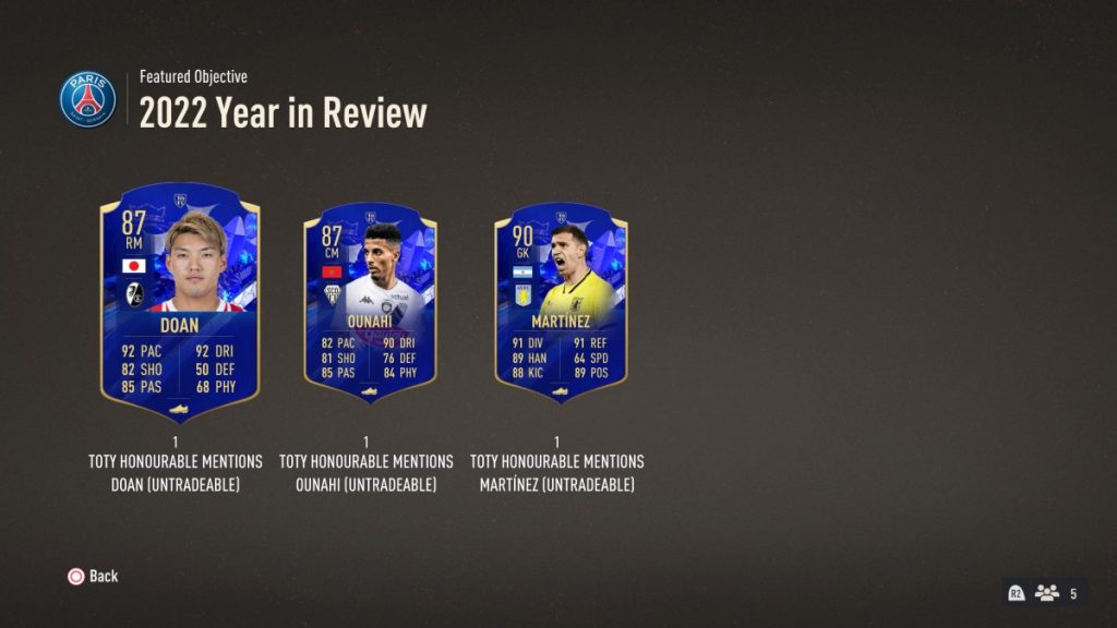 TOTY Honourable Mentions