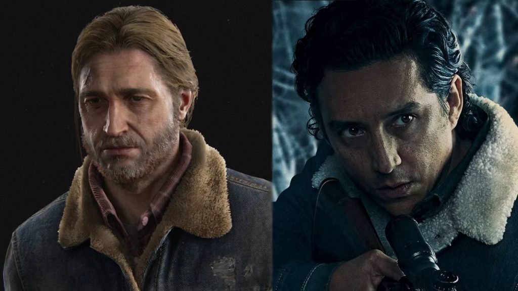 Tommy from The Last of Us on the left and Gabriel Luna on the right