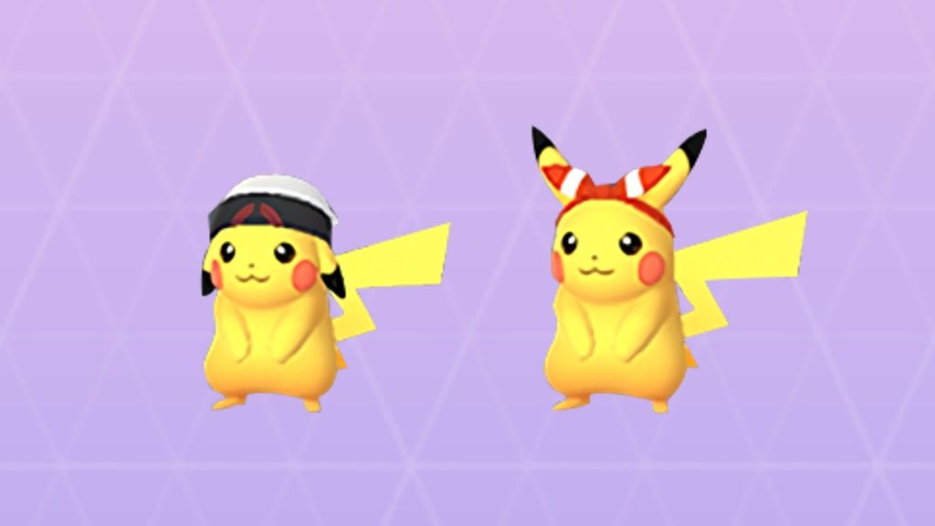 Brendans Hat and Mays Bow Pikachu Pokemon GO